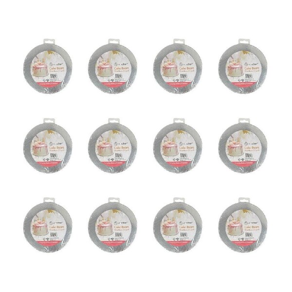 24pc Topchef Round Cake Board Home/Kitchen Baking Pastry Accessory Grey 20cm