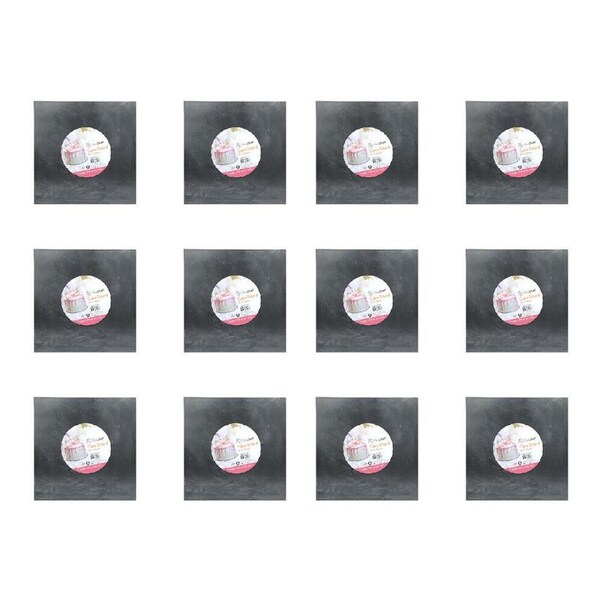 12PK Topchef Square Cake Board/Base Kitchen Baking Pastry Accessory Grey 30cm