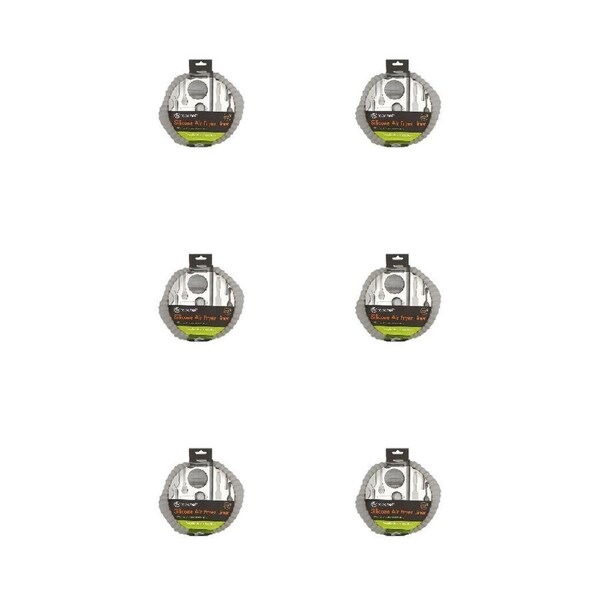 6PK Topchef Non Stick Silicone Air Fryer Liner Round 20cm Heat Resistant Liner