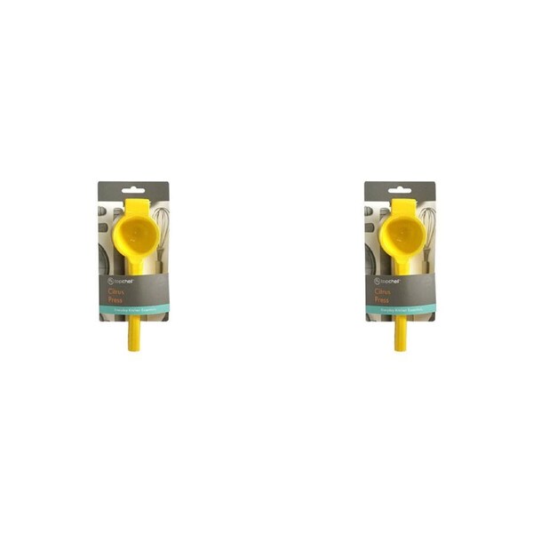 2PK Topchef Aluminium Durable Citrus Press Squeezer Manual Fruit Juicer Yellow