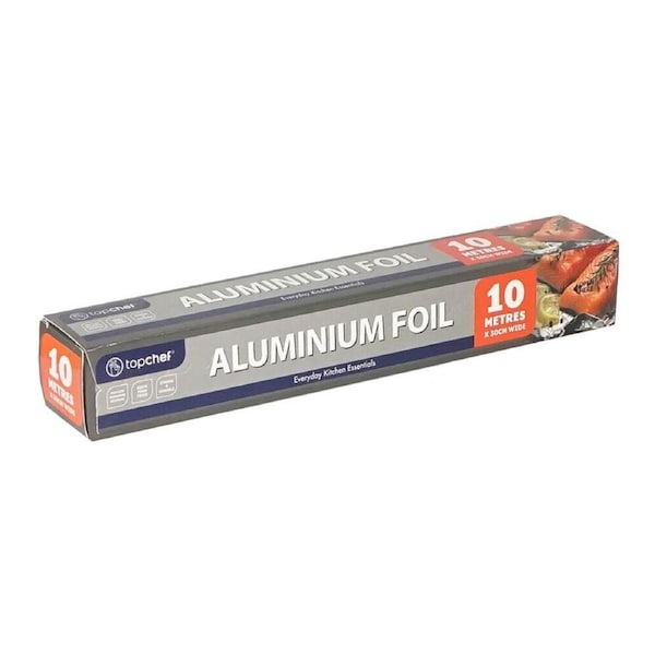 12PK Topchef Aluminum Foil Home/Kitchen Food Wrapper Roll Disposable Sealer 10m