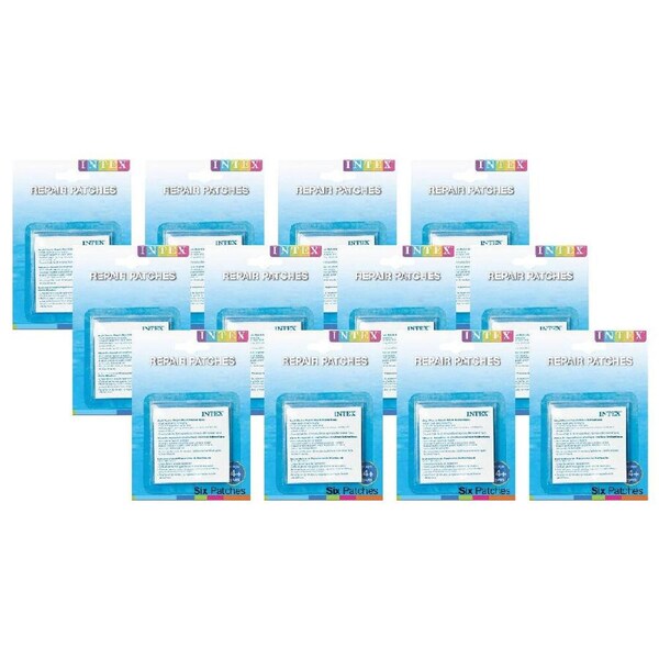 72pc Intex Vinyl Adhesive Pool/Tube Hole Repair Patches Stick-On Blister Card