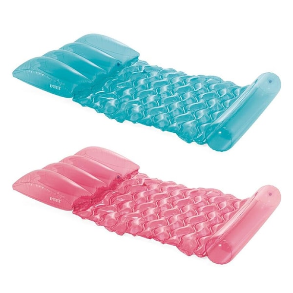 2PK Intex Transparent Inflatable Floating Pool Hammock 1.73mx89cm - Assorted