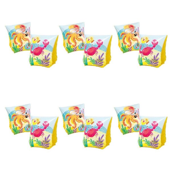 6PK Intex Tropical Buddies Inflatable Kids/Childrens Swimming Arm Bands 3-6y+