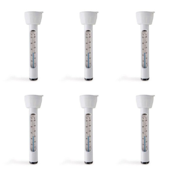 6PK Intex Outdoor Pool/Spa Temperature Impact-Resistant Floating Thermometer