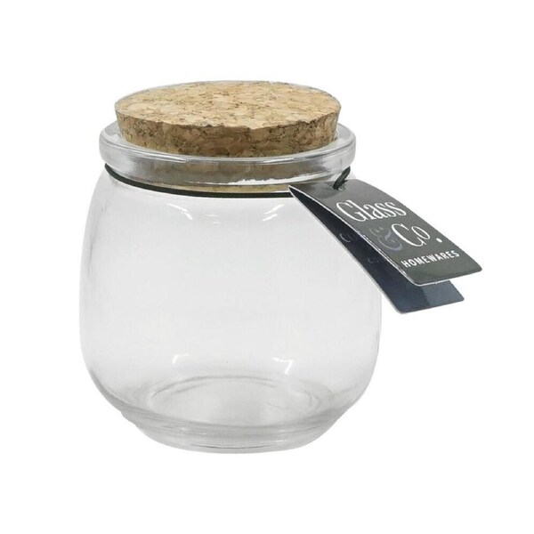 72PK Glass & Co Courtney Glass Jar Food Container w/ Cork Lid Clear 200ml