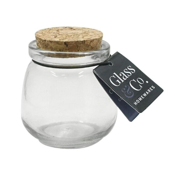 48PK Glass & Co Courtney Glass Jar Food Container w/ Cork Lid Clear 120ml