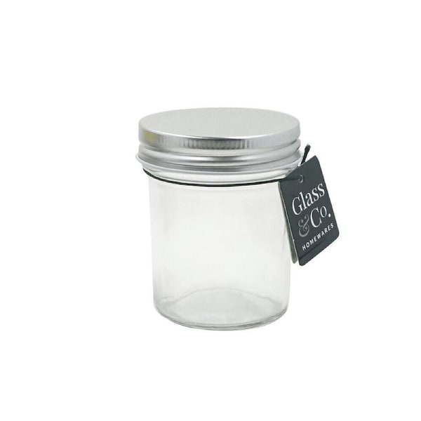 72PK Glass & Co Cleo Glass Jar Kitchen Food Container Assorted Silver/Gold 200ml