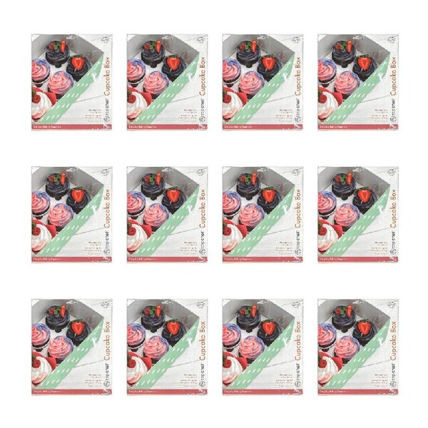 24pc Topchef Cupcake Box Dessert Travel Gift Container Assorted Polka Dot