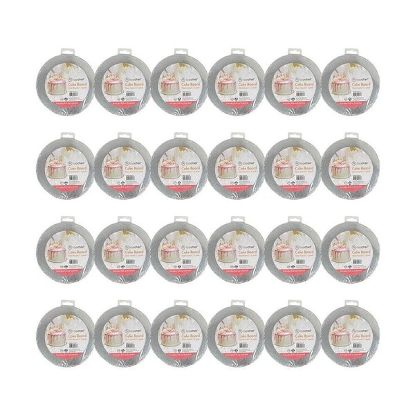 48pc Topchef Round Cake Board Home/Kitchen Baking Pastry Accessory Grey 20cm