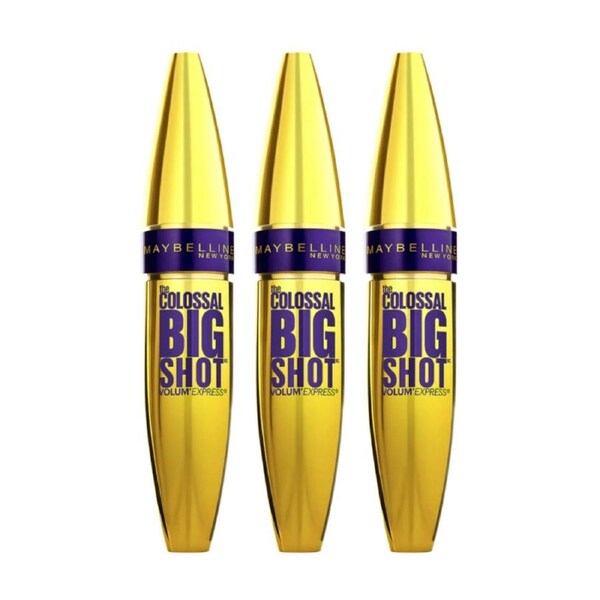 3 x Maybelline Colossal Big Shot Volum' Express Mascara 9.7mL - 223 Blackest Black