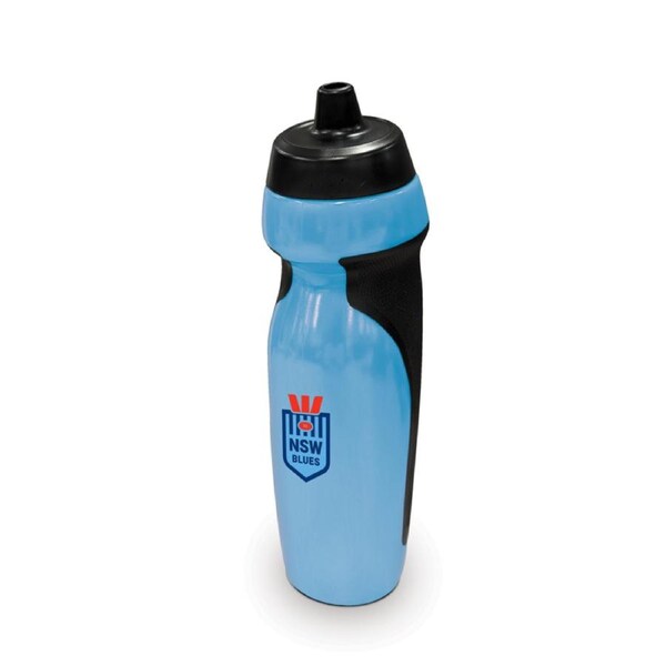 2025 State of Origin NSW Blues Sports Water Bottle with Rubber Hand Grip and Team Logo