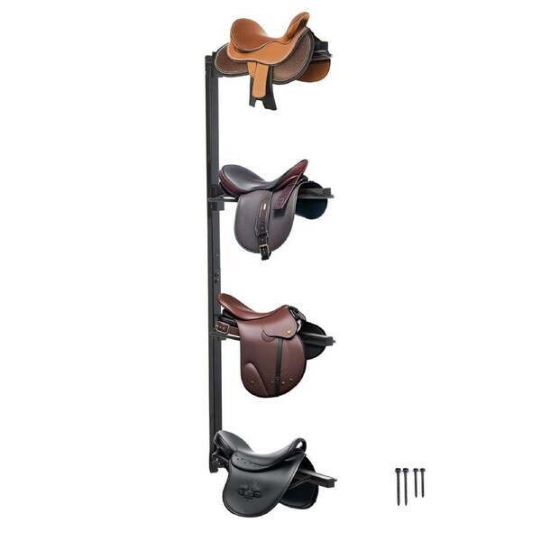 Wall Mount Saddle Rack Four Tiers Western & English Horse Saddle Holder