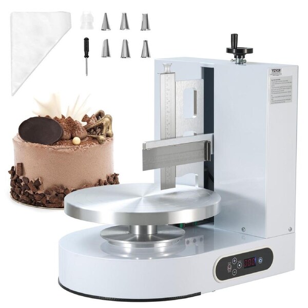 Cake Decorating Machine Cake Frosting Spreading for 4" to 12" Cake White