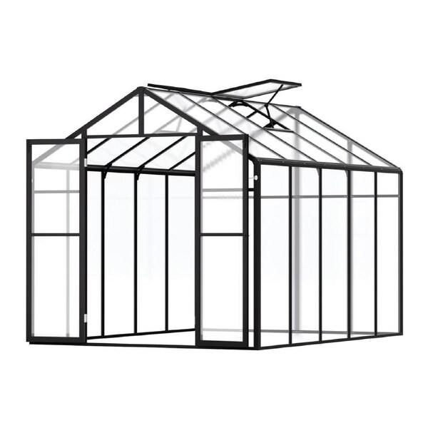 Polycarbonate Greenhouse 8 x 10 Ft Outdoor Walk-in Greenhouse for Garden