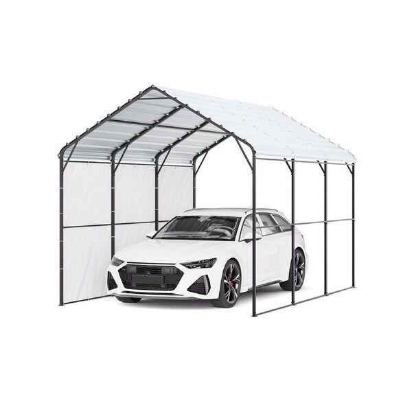 10' x 15' Metal Carport Heavy Duty Outdoor Car Shelter Garage for Boats