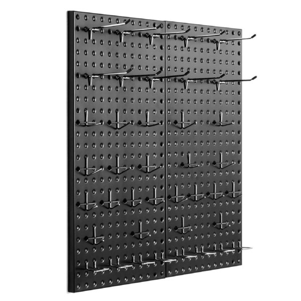 Metal Pegboard Panels&nbsp;609.6 x 304.8 mm&nbsp;2 Panels Wall Organizer for Home