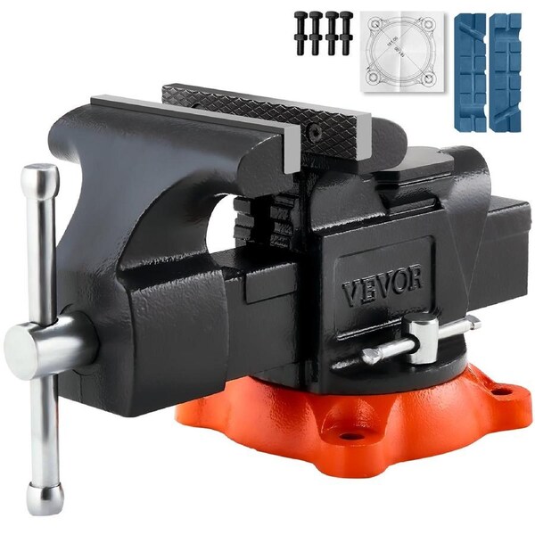 127 mm Bench Vise Multipurpose Heavy Duty Ductile Iron Swivel Locking Base