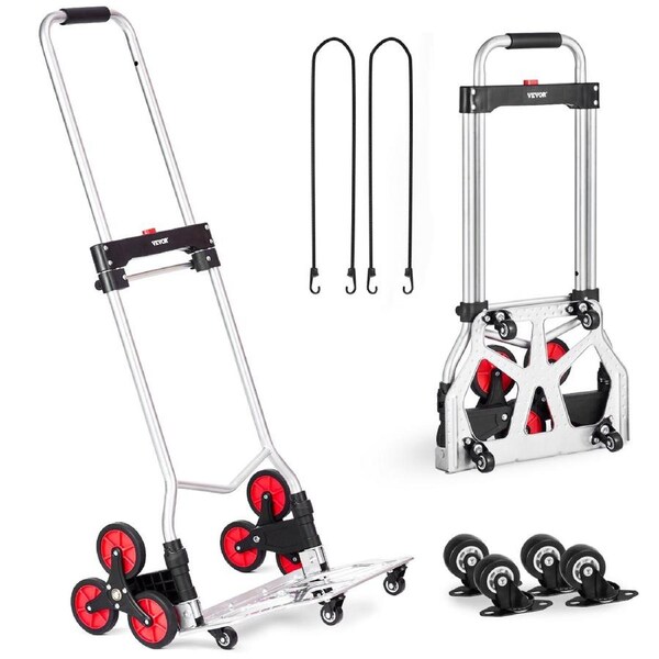 Stair Climbing Cart Heavy Duty Folding Hand Truck Dolly 118 kg 10 Wheels