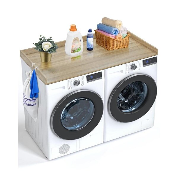 Washer Dryer Countertop 54" x 27" Wooden Washer and Dryer Topper Oak