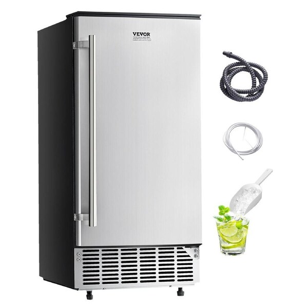 Undercounter Ice Maker 80 Lbs/Day Built-in Ice Machine w/ Reversible Door