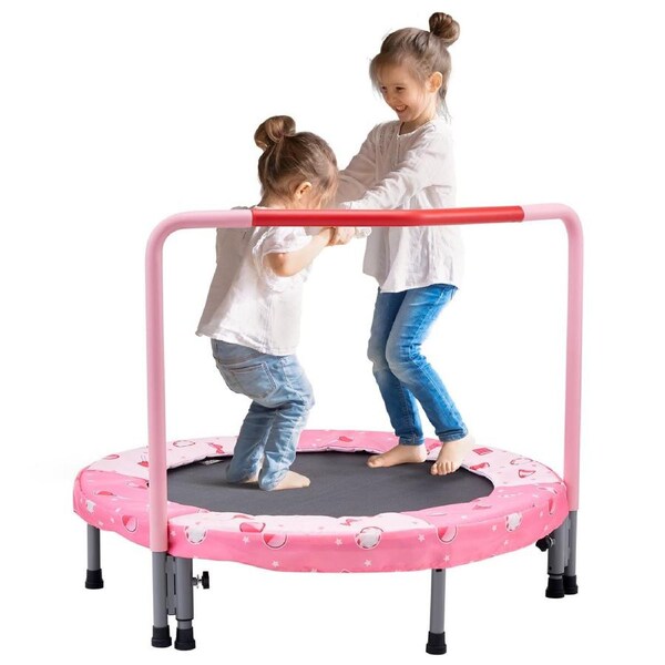 36" Trampoline for Kids Foldable Mini Toddler Trampoline Indoor Outdoor