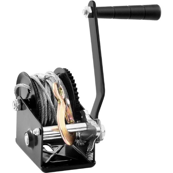 Hand Winch Heavy Duty Hand Crank 362.8 kg 10 m Steel Cable for Boat/ATV