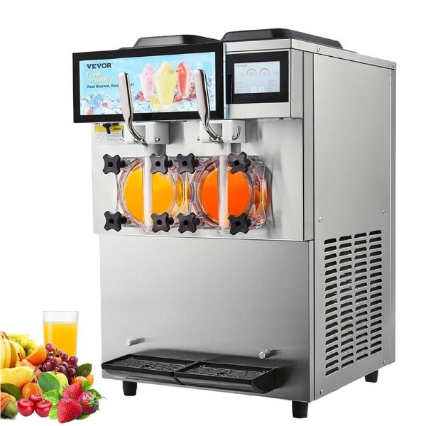 2 x 12L/3.17 Gal Commercial Slushy Machine Margarita Smoothie Frozen Drink