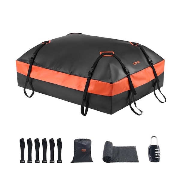 Car Rooftop Cargo Carrier Bag 21 Cubic Feet Roof Cargo Carrier 840D PVC