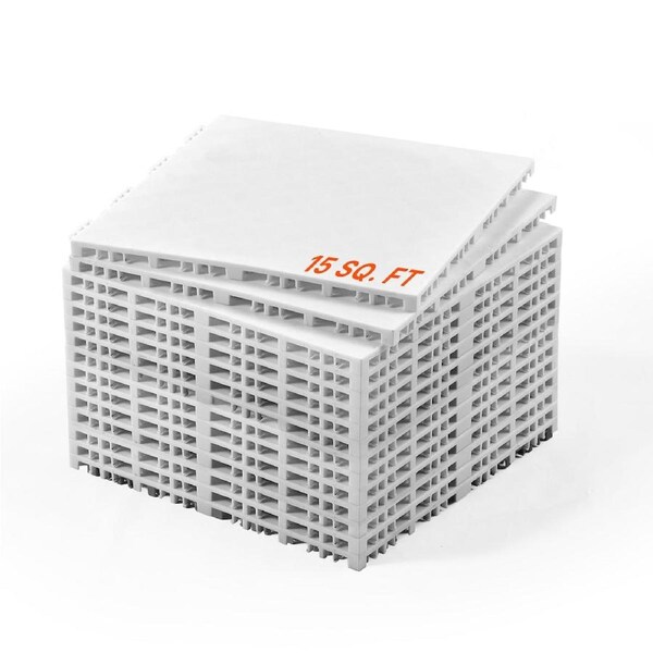 Gym Flooring Set 15 PCS Interlocking Puzzle Tiles Workout Exercise Mats