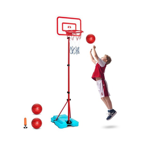 Kids Basketball Hoop Height Adjustable Portable Basketball Court for Kids