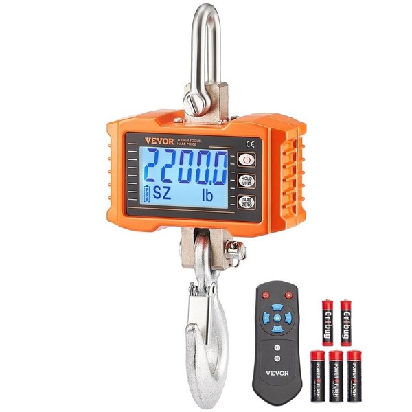 Digital Crane Scale Industrial Hanging Scale 1000 kg Heavy Duty Scale Orange