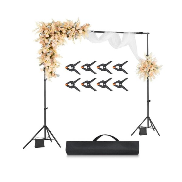 Backdrop Stand Background Stand Kit 213 x 300 cm for Party & Photo Studio