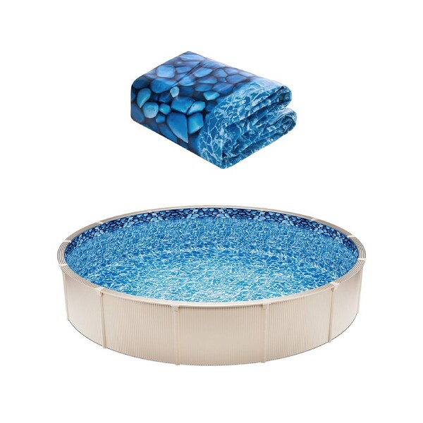 Round Pool Liner 27ft Unibead Style Pool Liner 52in Wall Height