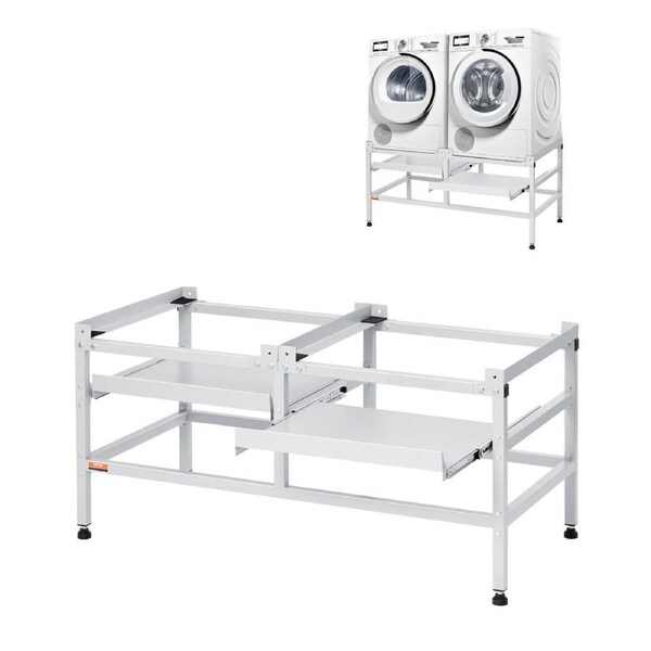 Washing Machine Stand Pedestal 1230x635 mm 267 kg with Double Tray