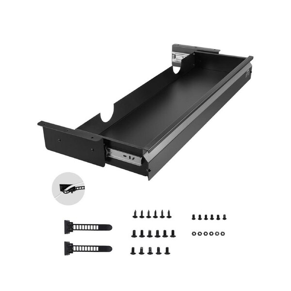 33" Under Desk Drawer Organizer Slide-out Drawer Space Saver Home Office