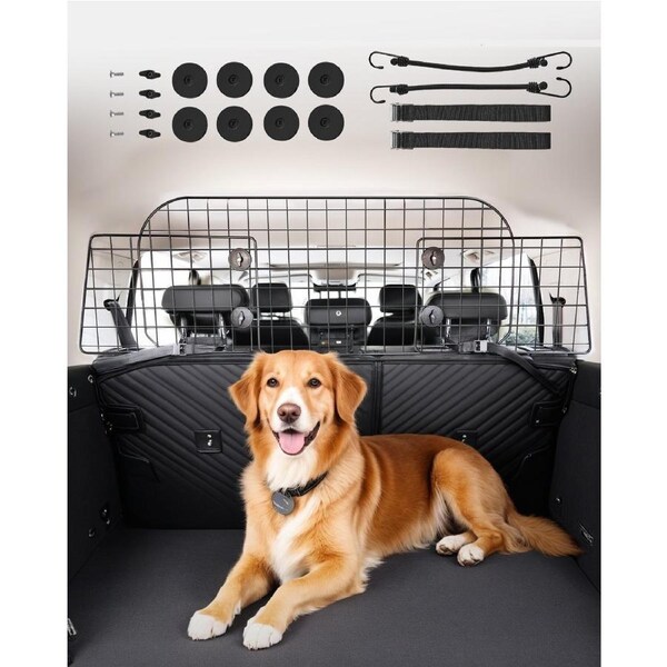 Dog Car Barrier 900mm - 1539mm Adjustable Pet Divider Gate for Cargo Area