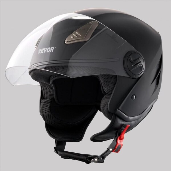 3/4-Face Motorcycle Helmet Motocross Helmet with Bluetooth Communication