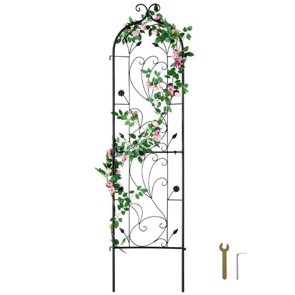 Metal Garden Trellis for Climbing Plant Support 60 x 15 in Rustproof