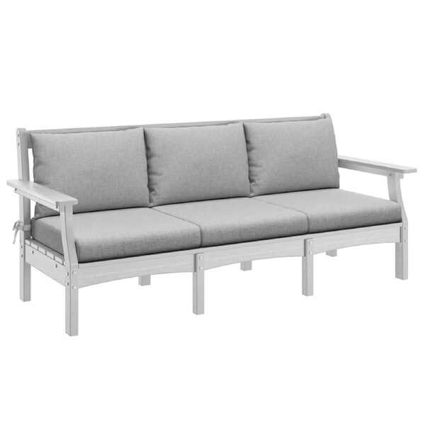 HOMFURN HDPE Garden Lounge Sofa with Uphostery Cusion