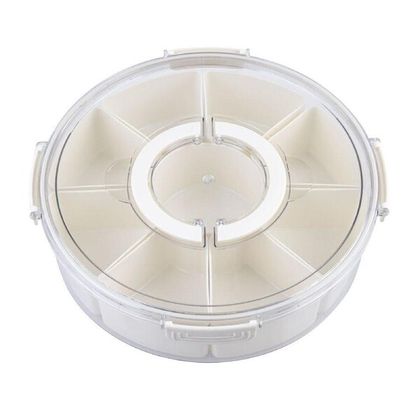 Pizzazz Round 9 Compartment Grazing Box with Carry Handle