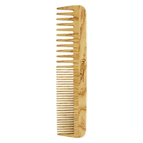 Big Ash Wood Comb with Wide & Fine Teeth - Tek