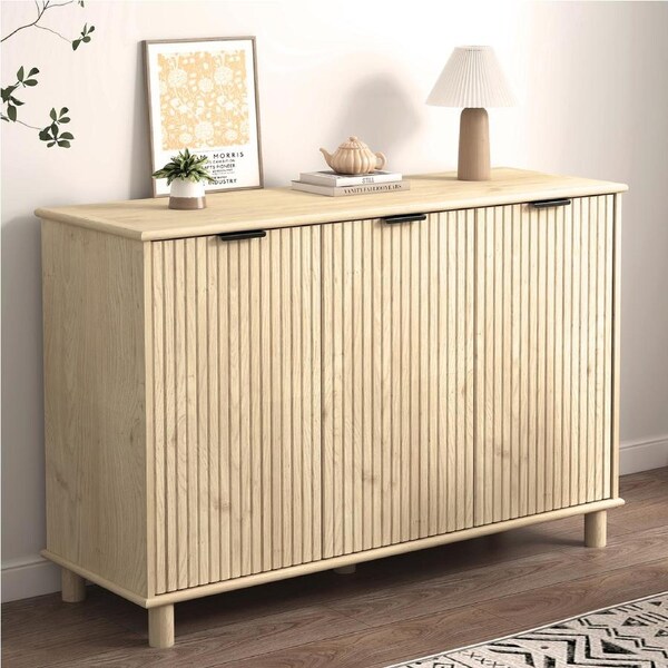 Sorrento 3 Door Sideboard Cupboard - Swedish Oak