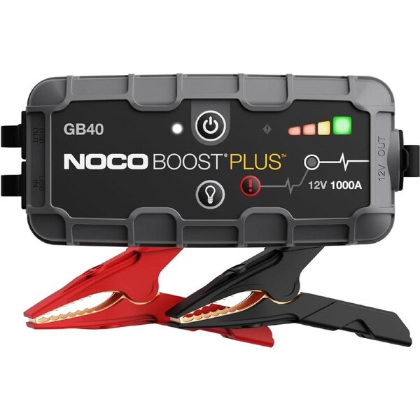 NOCO Boost Plus GB40 1000A UltraSafe Car Battery Jump Starter, 12V Jump Starter Battery Pack, Battery Booster, Jump Box, Portable Charger and Jumper Cables for 6.0L Gasoline and 3.0L Diesel Engines