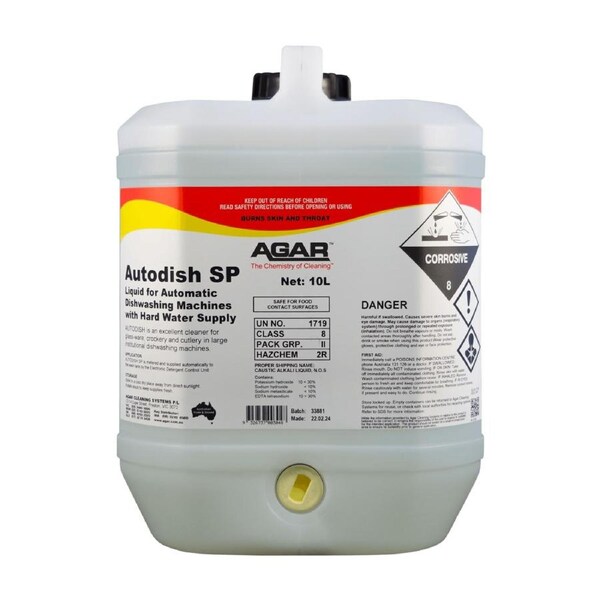 10L Agar Autodish SP for glass-ware, crockery, and cutlery