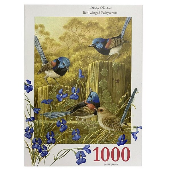 Shirley Barber's Red-Winged Fairywrens 1000 Piece Jigsaw Puzzle