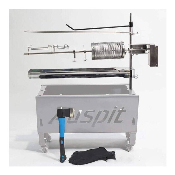Auspit Gold Portable Spit Rotisserie Package (Firepit Not Included)