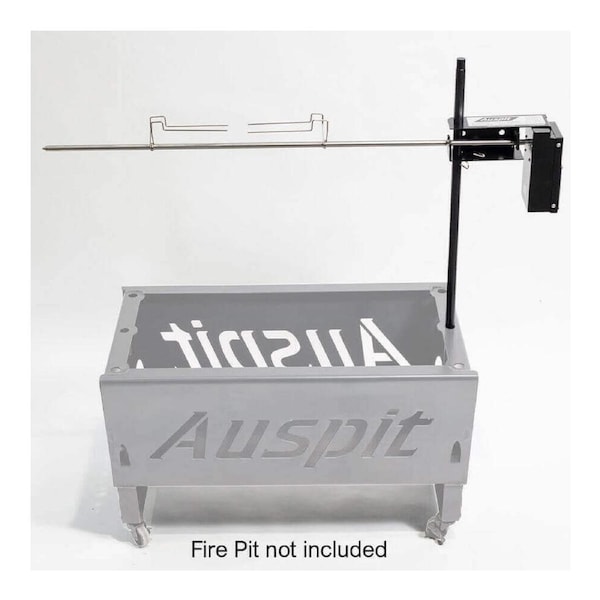 Auspit Original Compact Portable Spit Rotisserie Package (Firepit Not Included)