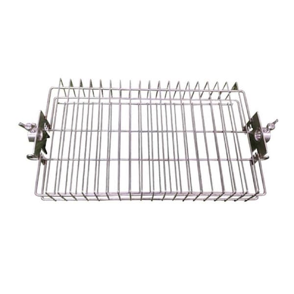 Auspit Spit Rotisserie Stainless Steel Adjustable Basket