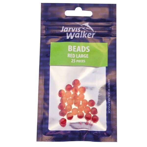 25 Pack of Jarvis Walker Large Red Fish Attractor Beads